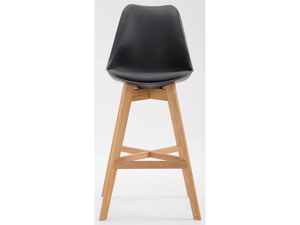 2er Set Barhocker - Kunststoff & natura - schwarz - Cannes