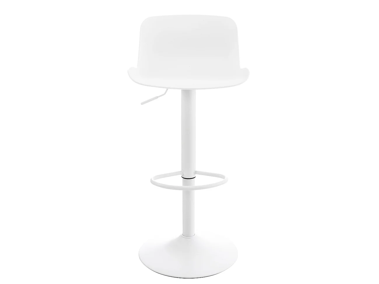 Lot de 2  Tabouret de bar - Plastique & Chrome - Blanc - Almada