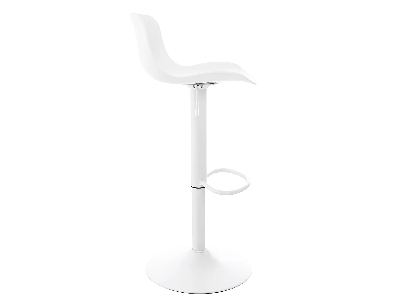 Lot de 2  Tabouret de bar - Plastique & Chrome - Blanc - Almada