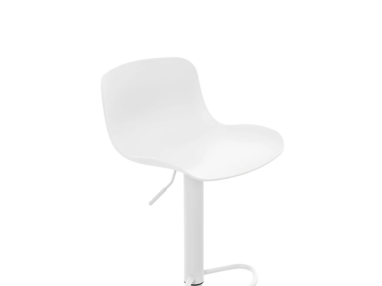 Lot de 2  Tabouret de bar - Plastique & Chrome - Blanc - Almada