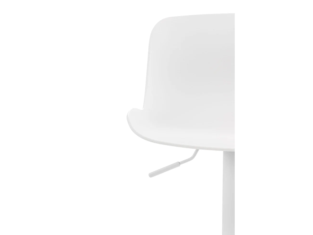 Lot de 2  Tabouret de bar - Plastique & Chrome - Blanc - Almada