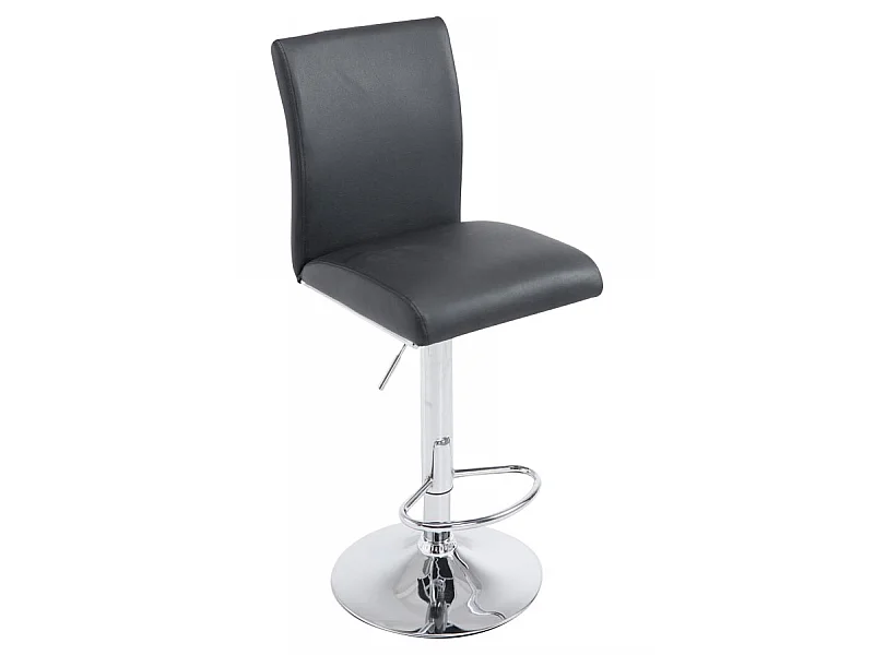 Tabouret de bar - Similicuir - Noir - Köln