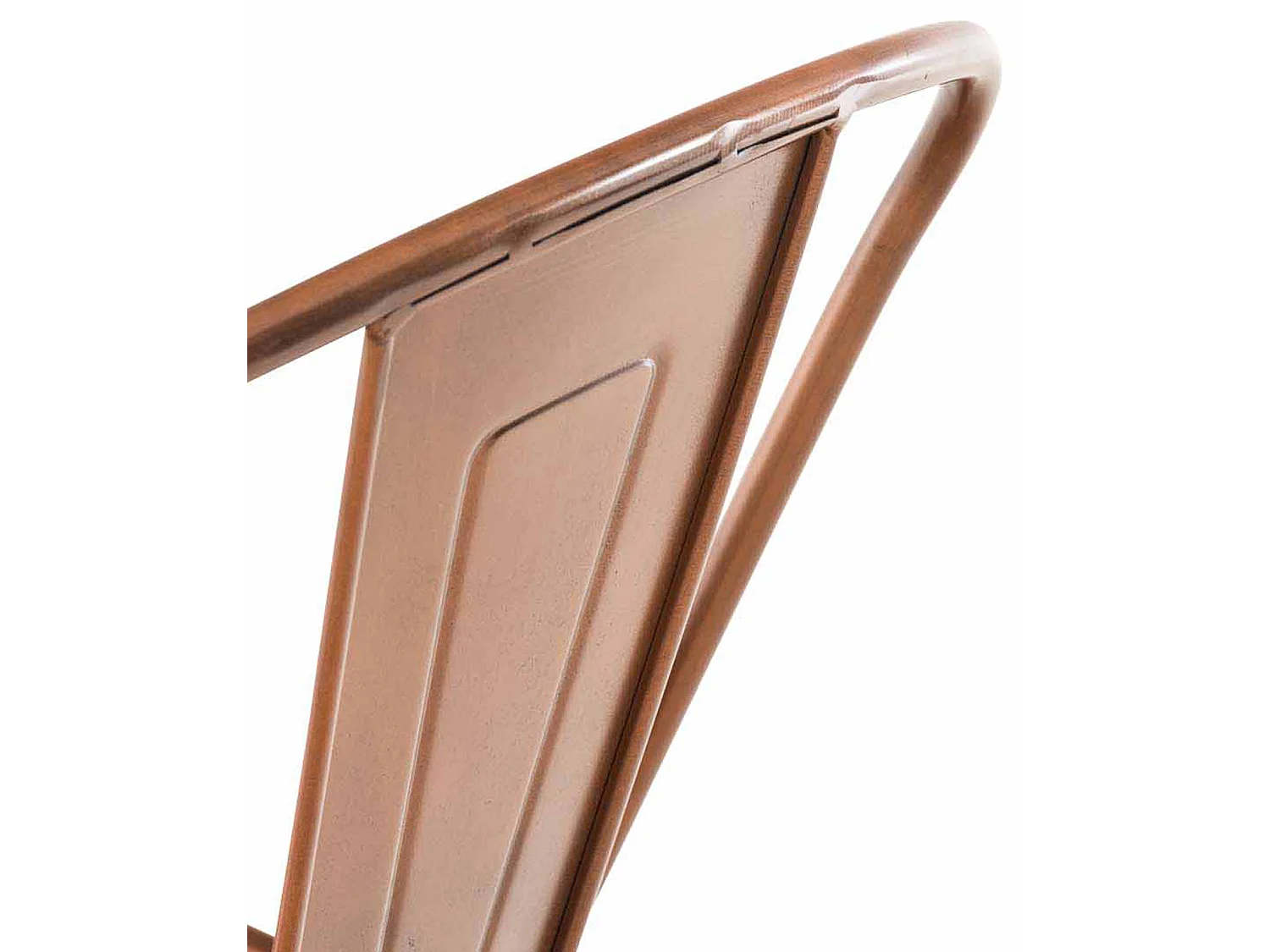 Lot de 4  Tabouret de bar - Métal - Cuivre - Aiden