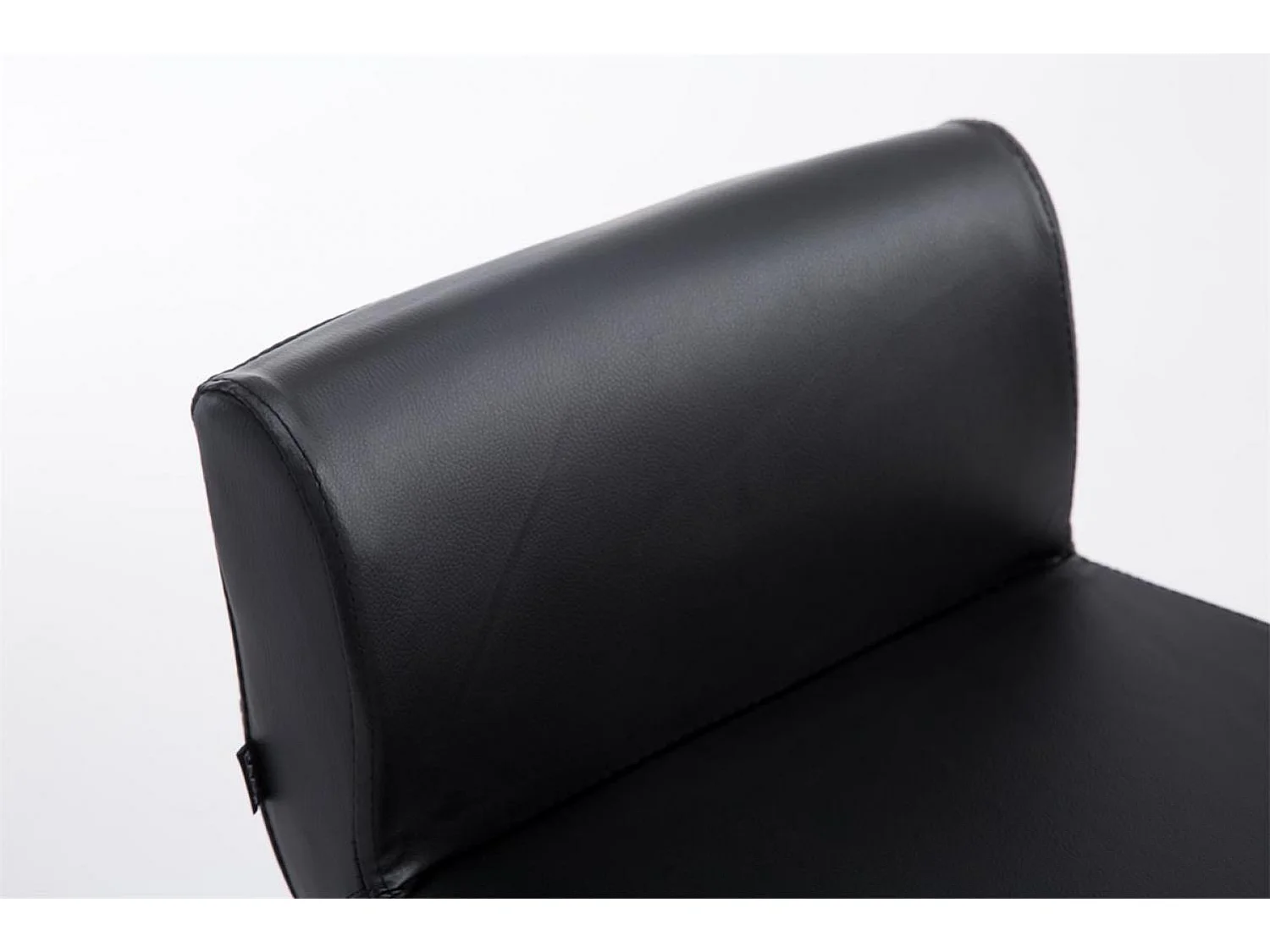 Sgabello da bar - Finta pelle & Metallo in look cromato - nero - California