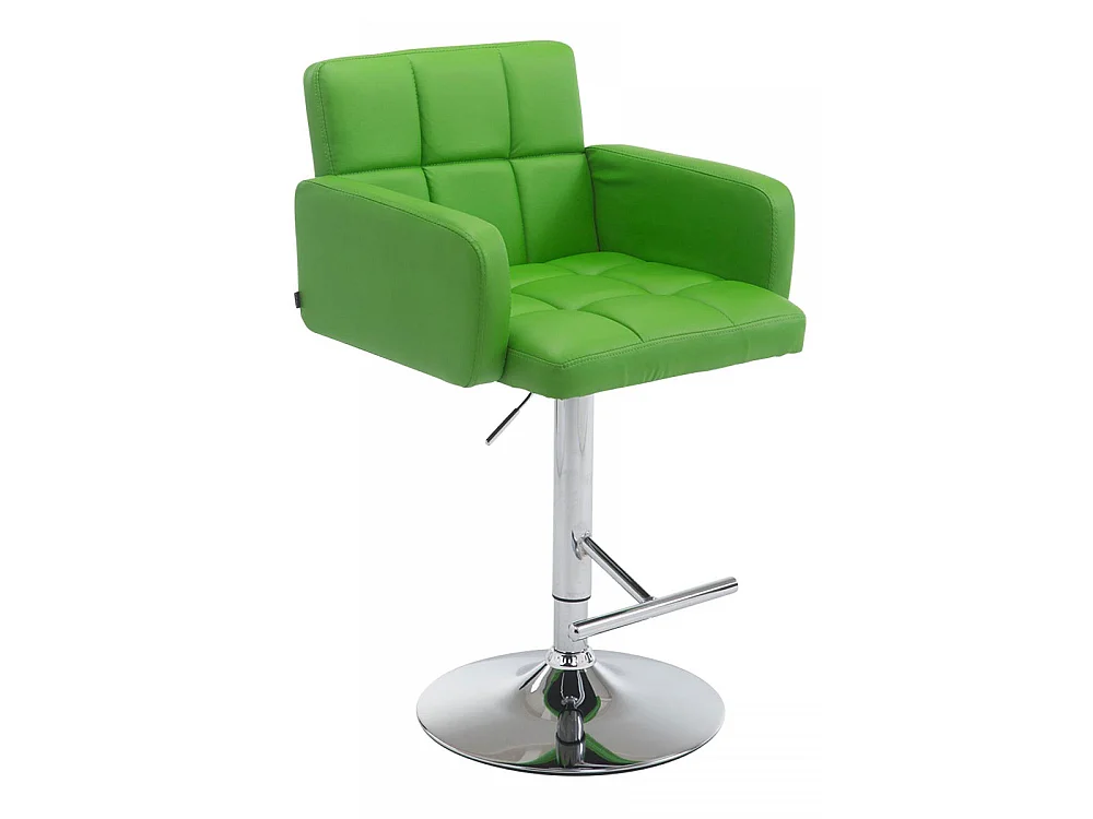 Tabouret de bar - Similicuir & Chrome - Vert - Los Angeles