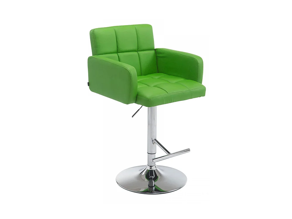 Tabouret de bar - Similicuir & Chrome - Vert - Los Angeles