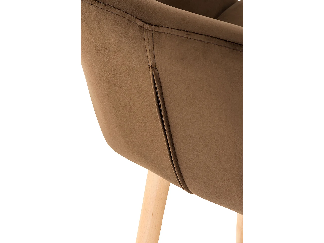 Lot de 2  Tabouret de bar - Velours - Marron - Grant