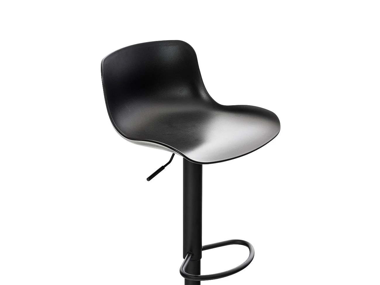 Lot de 2  Tabouret de bar - Plastique & Chrome - Noir - Almada