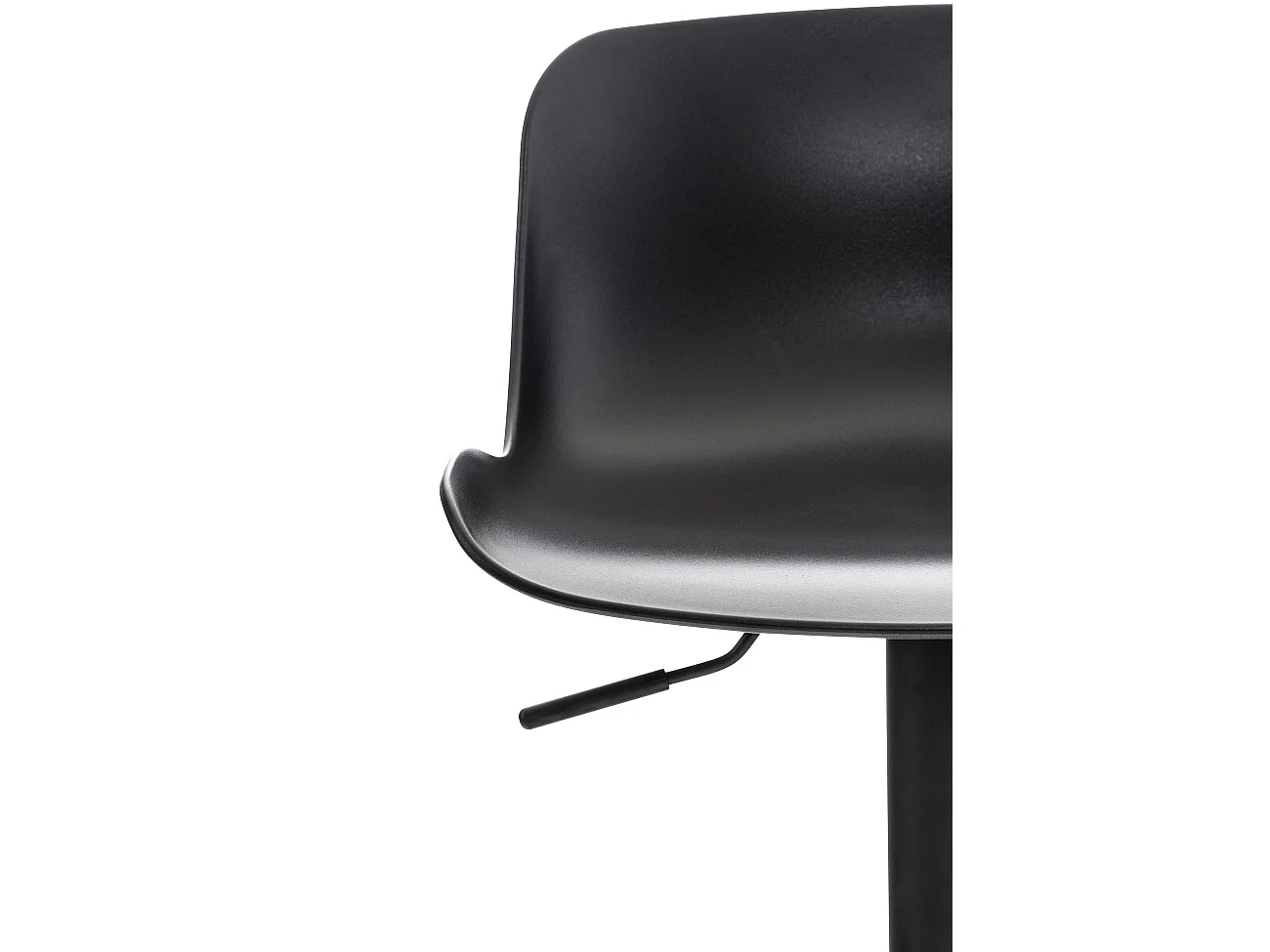 Lot de 2  Tabouret de bar - Plastique & Chrome - Noir - Almada