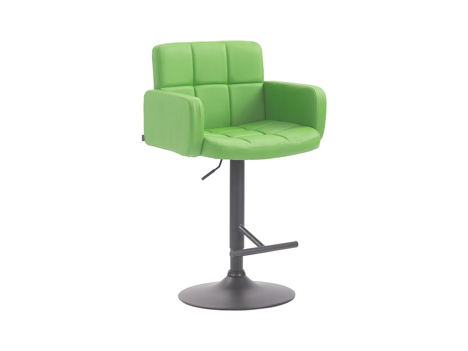 Tabouret de bar - Similicuir & Noir - Vert - Los Angeles
