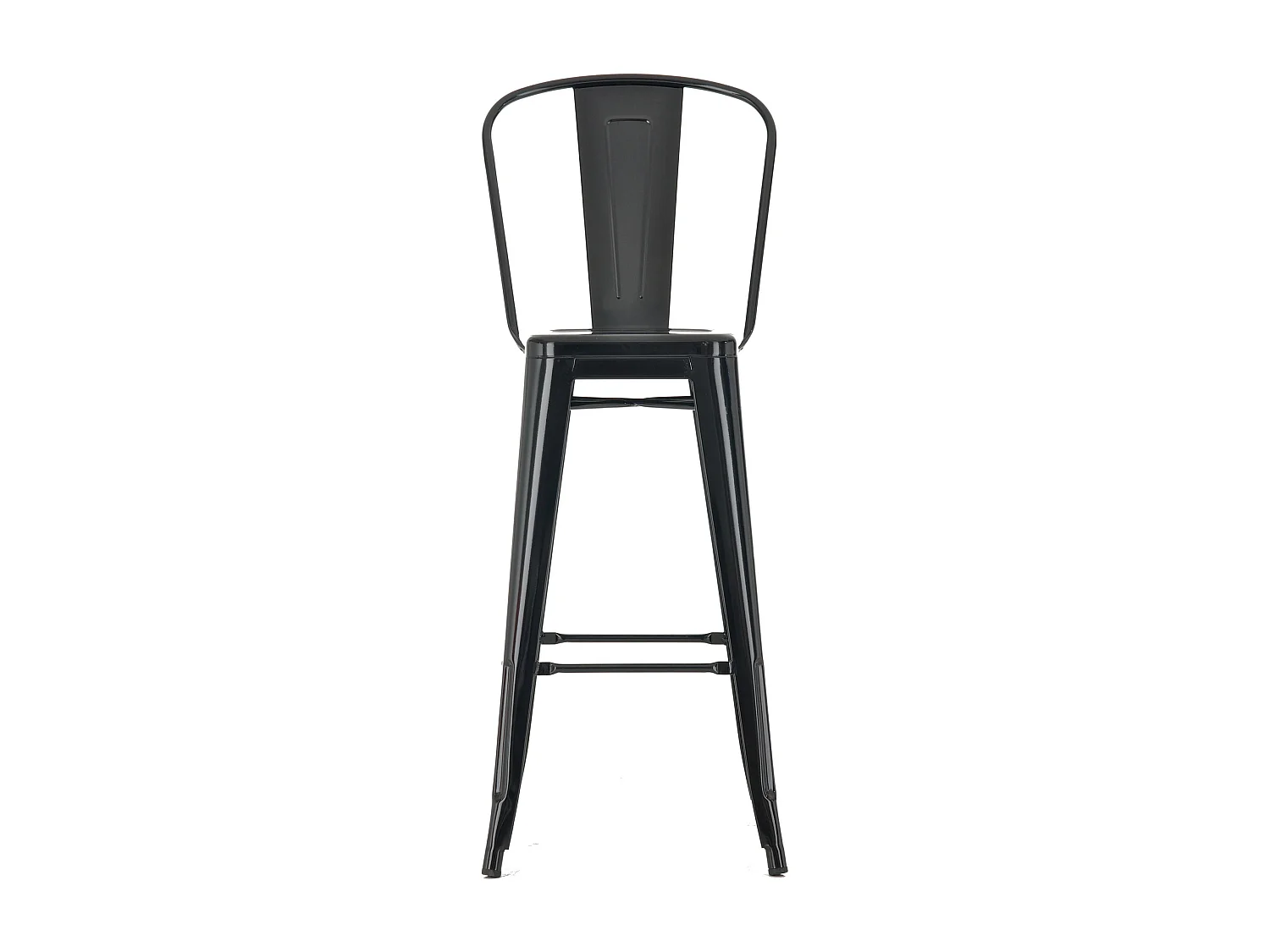 Lot de 4  Tabouret de bar - Métal - Noir - Aiden