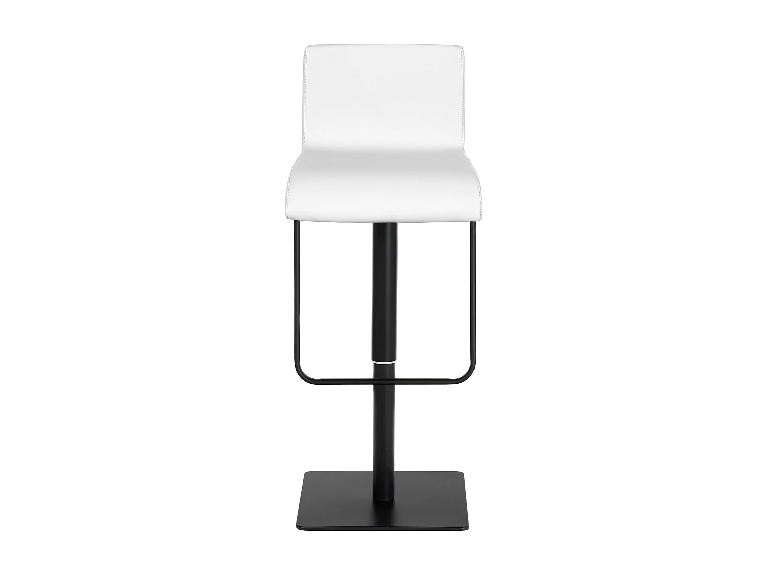 Tabouret de bar - Similicuir & Noir - Blanc - Limon