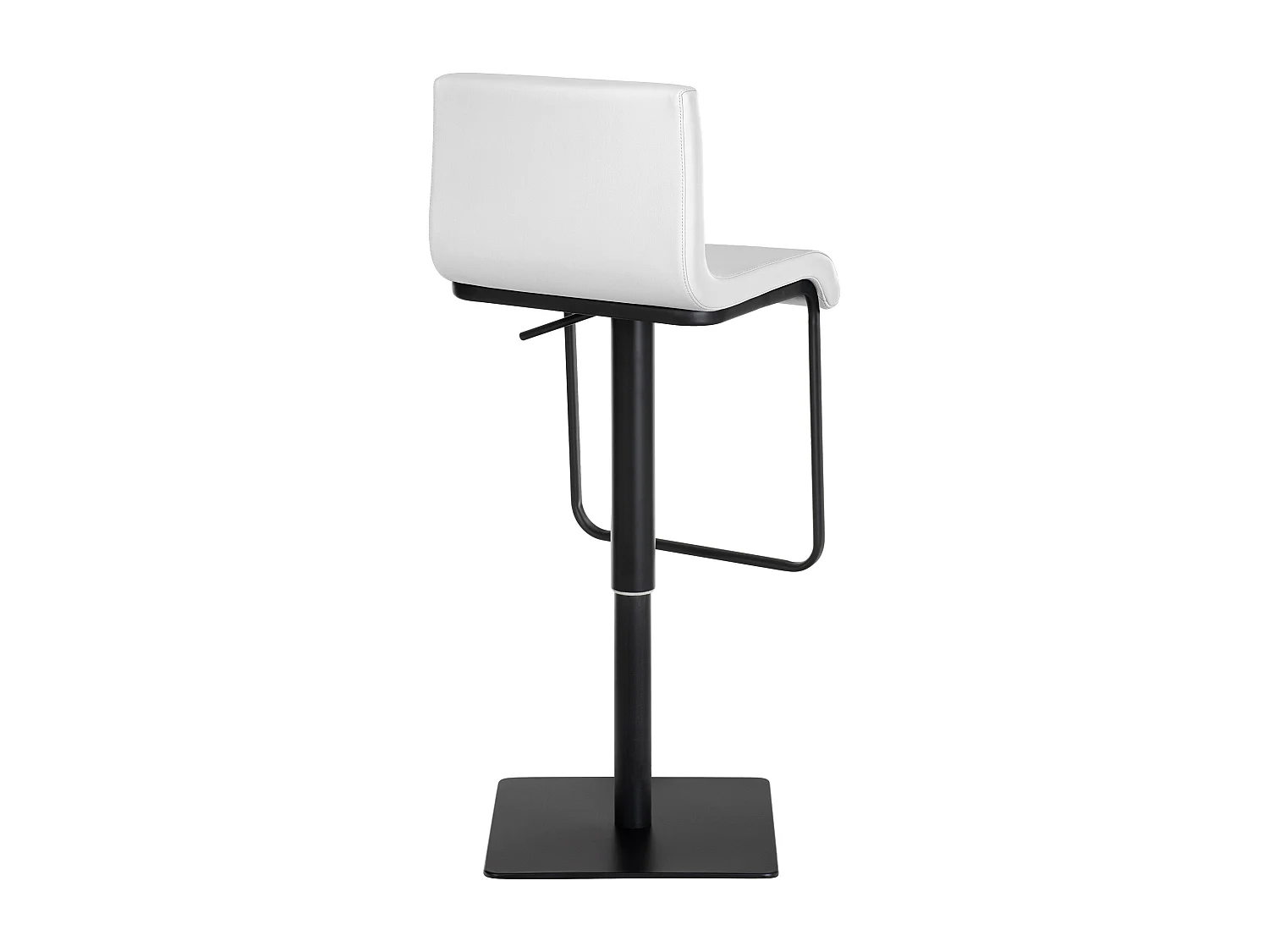 Tabouret de bar - Similicuir & Noir - Blanc - Limon