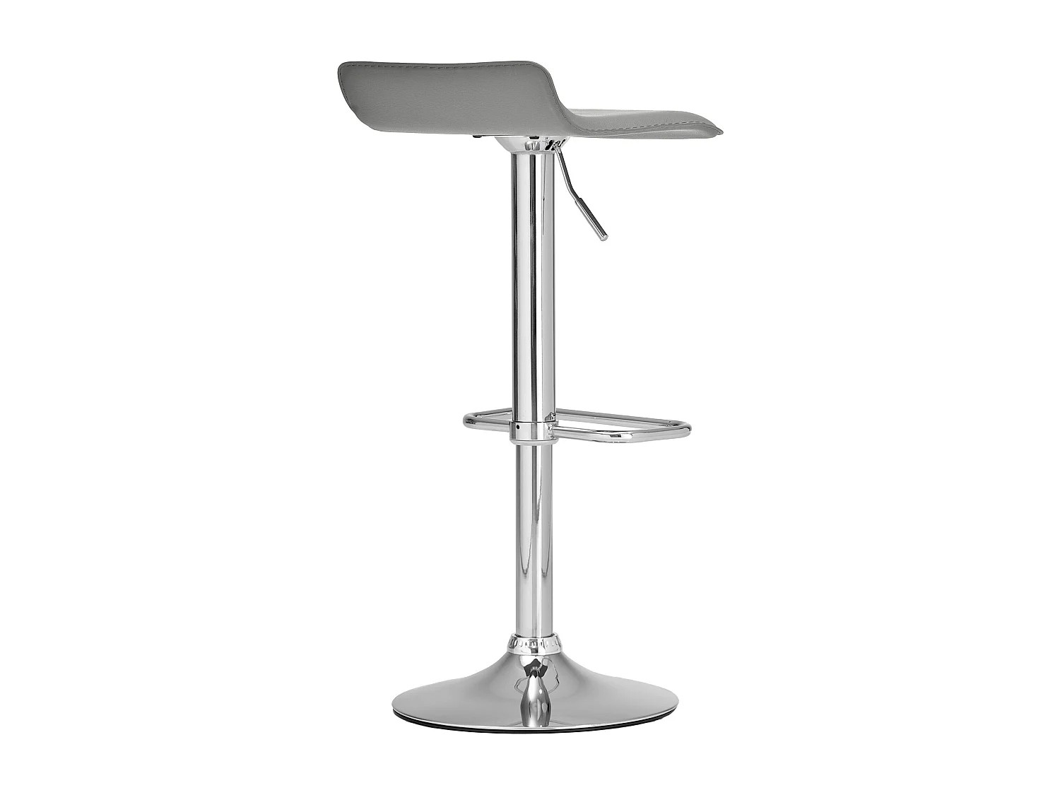 Tabouret de bar - Similicuir - Gris - Dyn