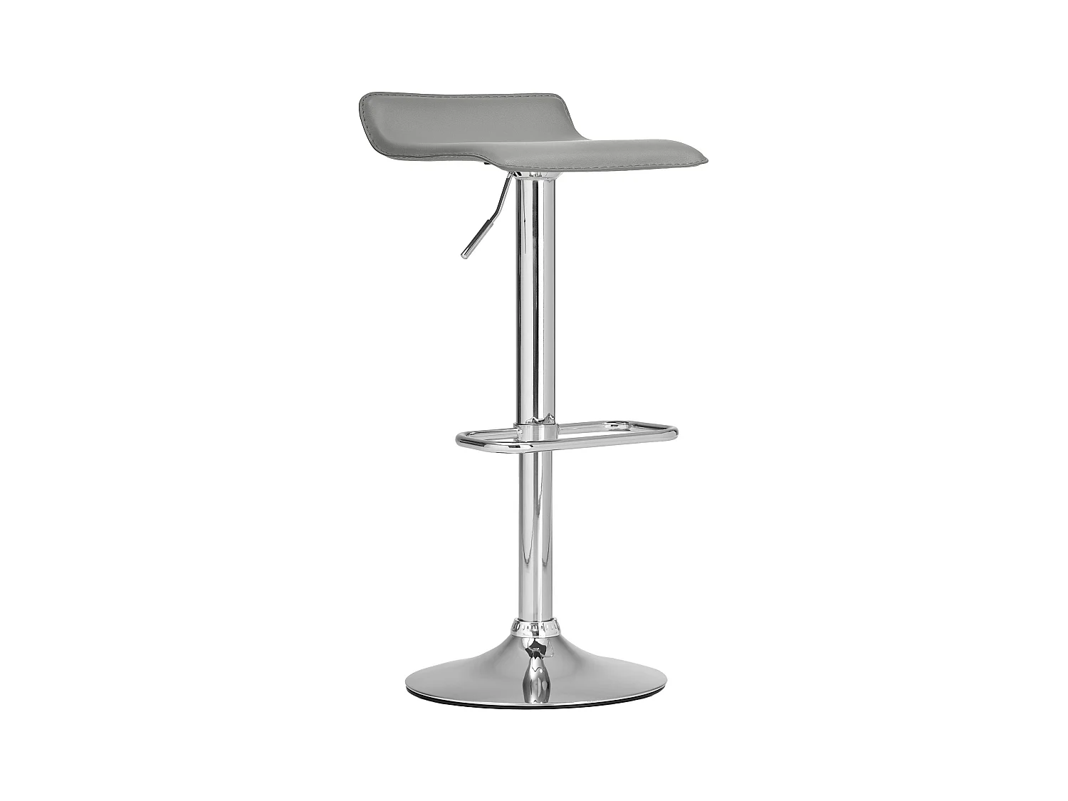 Tabouret de bar - Similicuir - Gris - Dyn