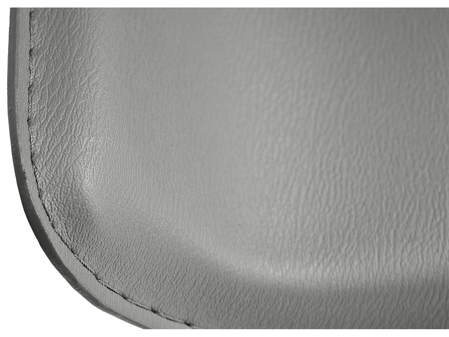 Tabouret de bar - Similicuir & Chrome - Gris - Dyn