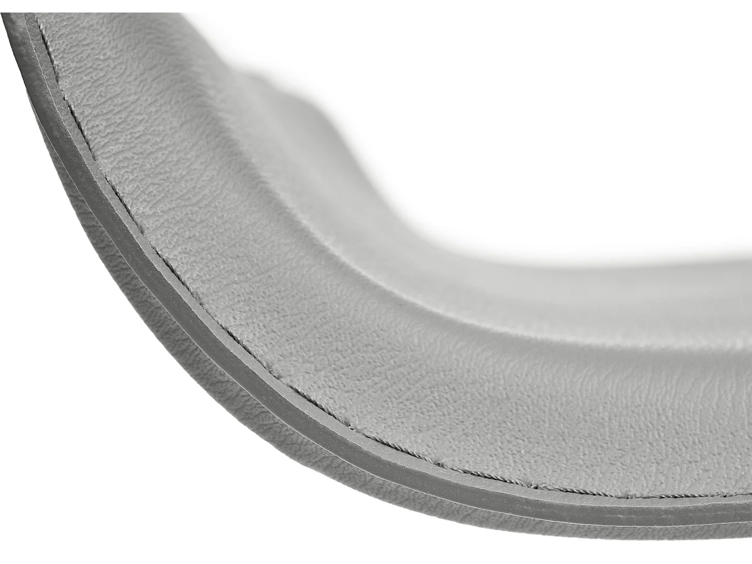 Tabouret de bar - Similicuir & Chrome - Gris - Dyn