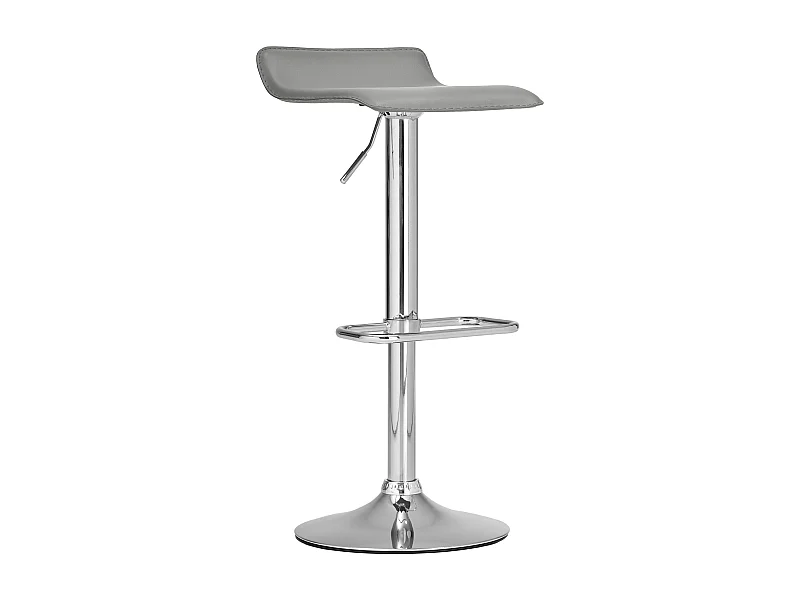 Tabouret de bar - Similicuir - Gris - Dyn