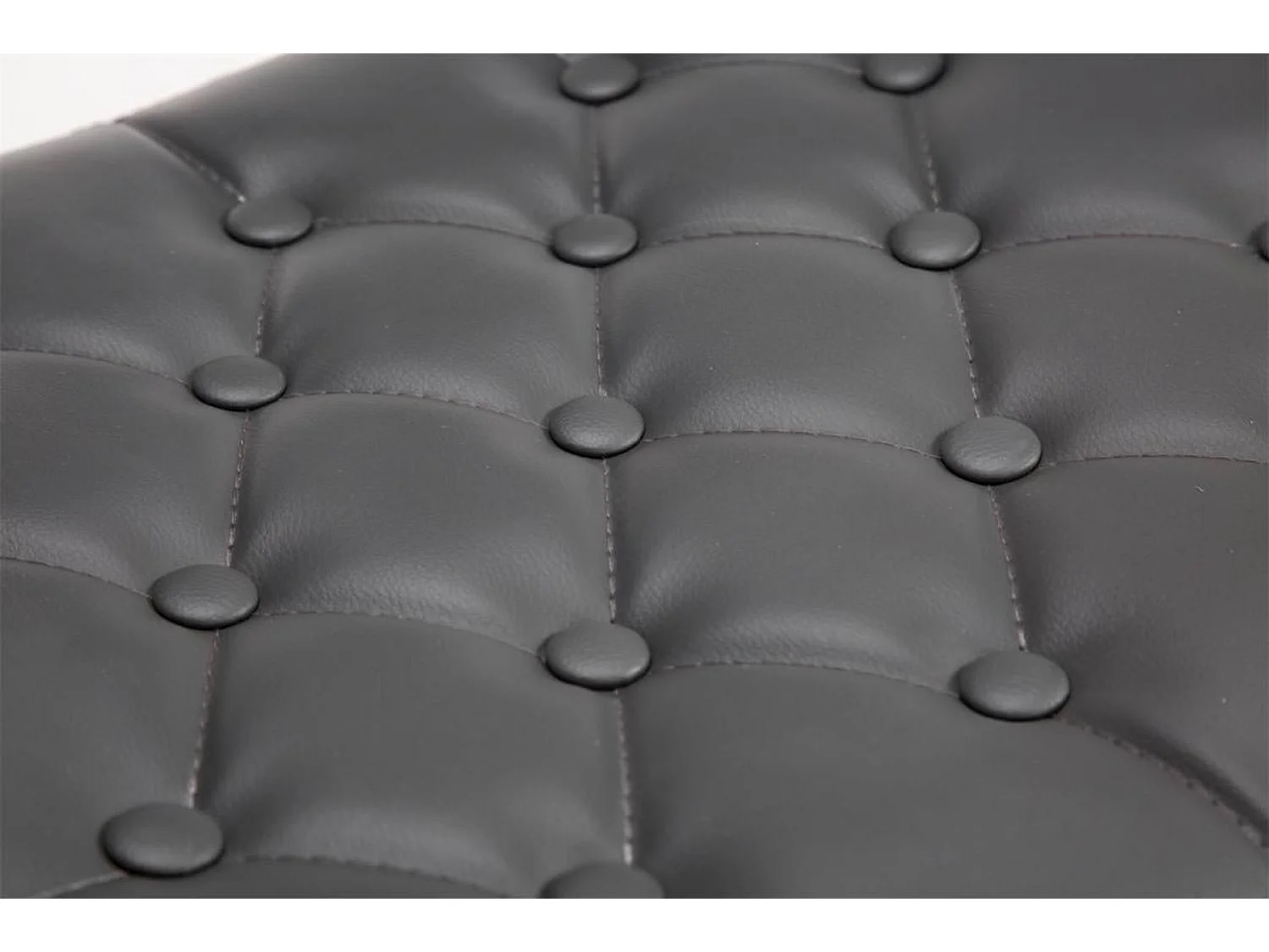 Lot de 2  Tabouret de bar - Similicuir & Chrome - Gris - Dublin