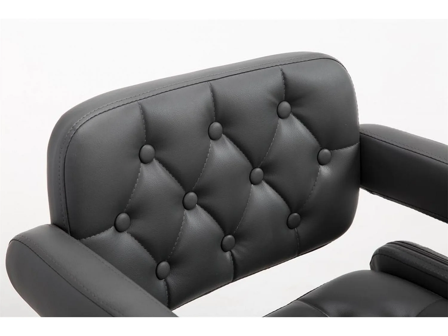 Lot de 2  Tabouret de bar - Similicuir & Chrome - Gris - Dublin