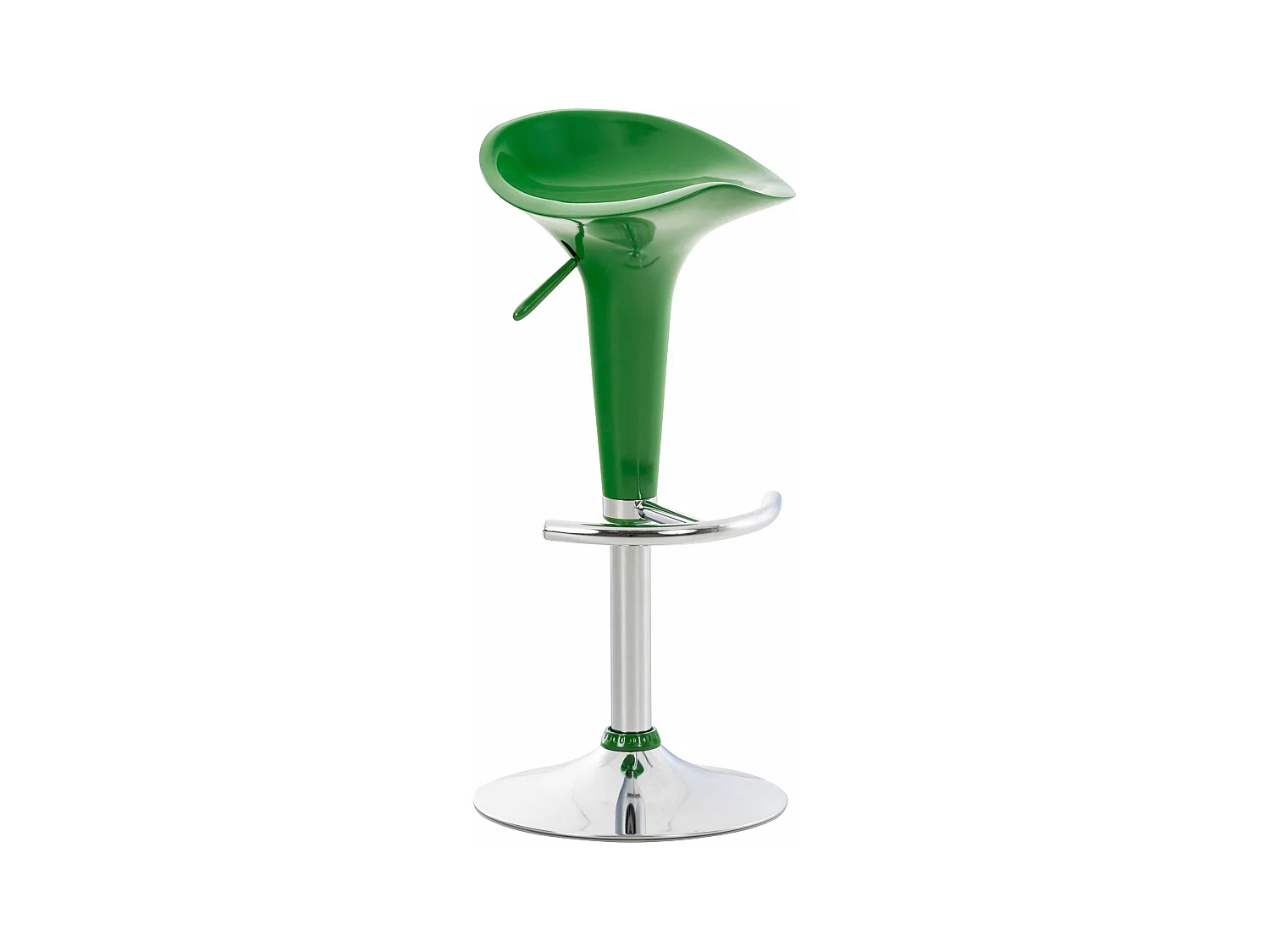 Tabouret de bar - Plastique & Antique clair - Vert - Saddle