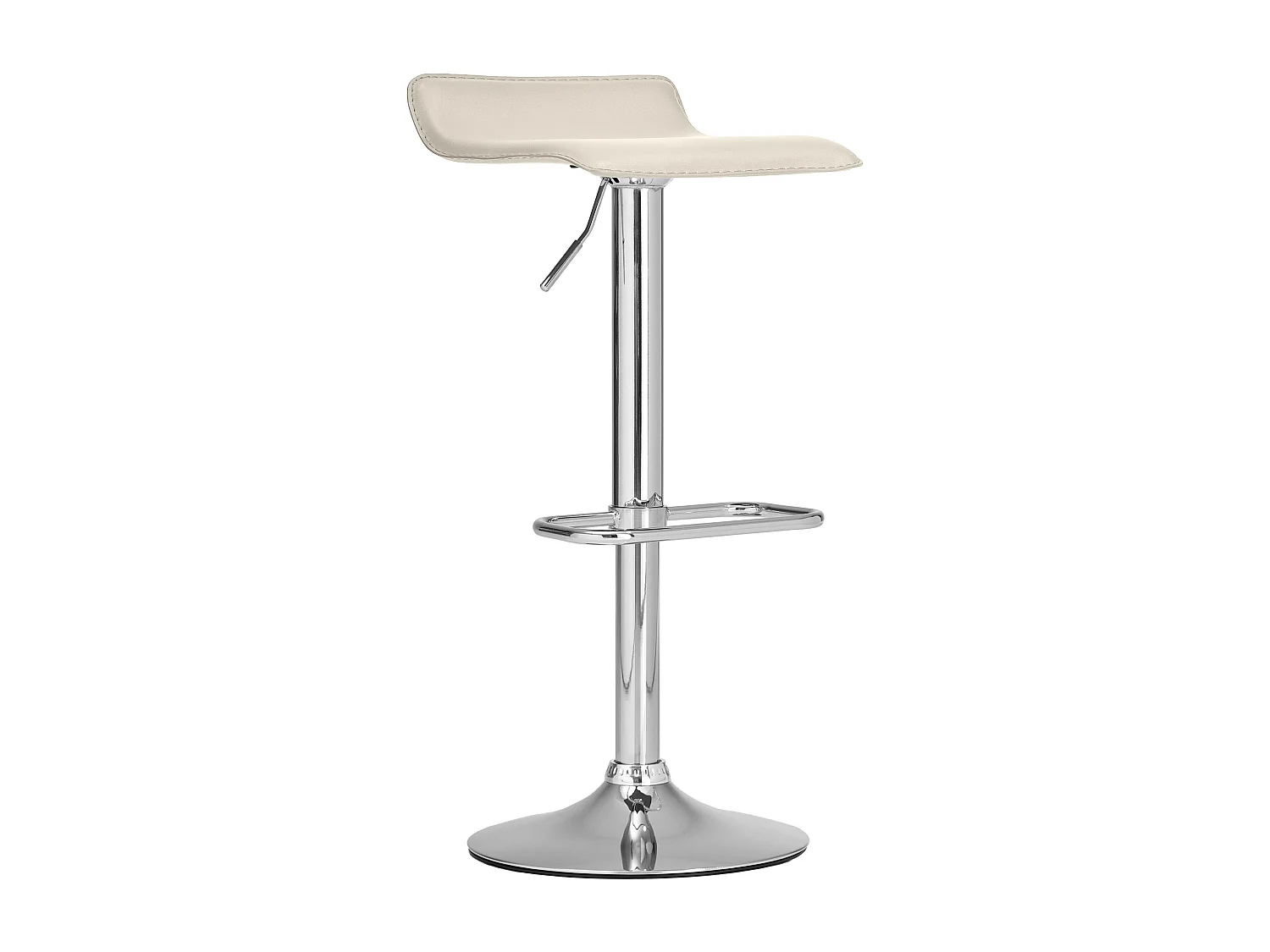 Tabouret de bar - Similicuir - Crème - Dyn