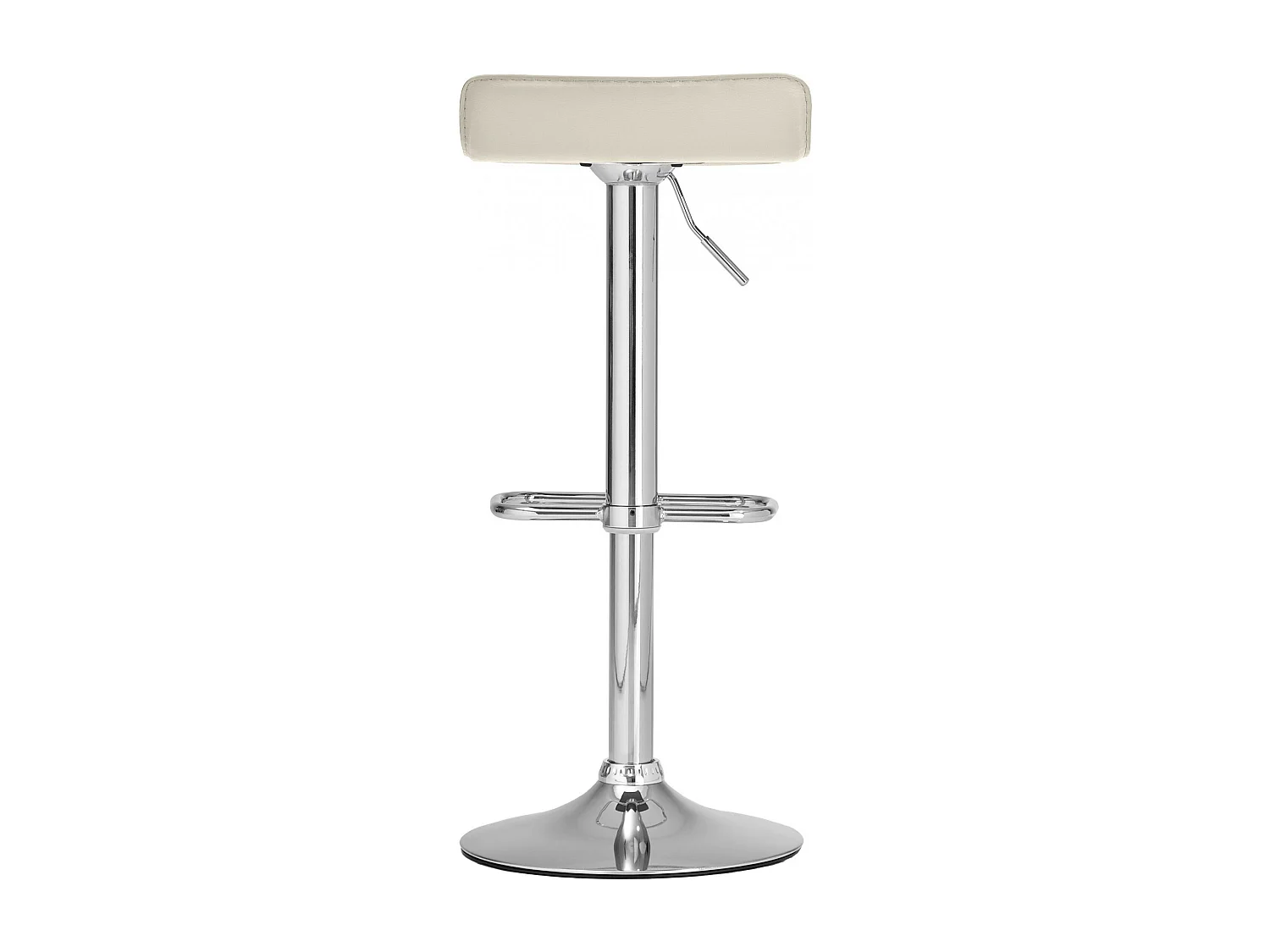 Tabouret de bar - Similicuir - Crème - Dyn