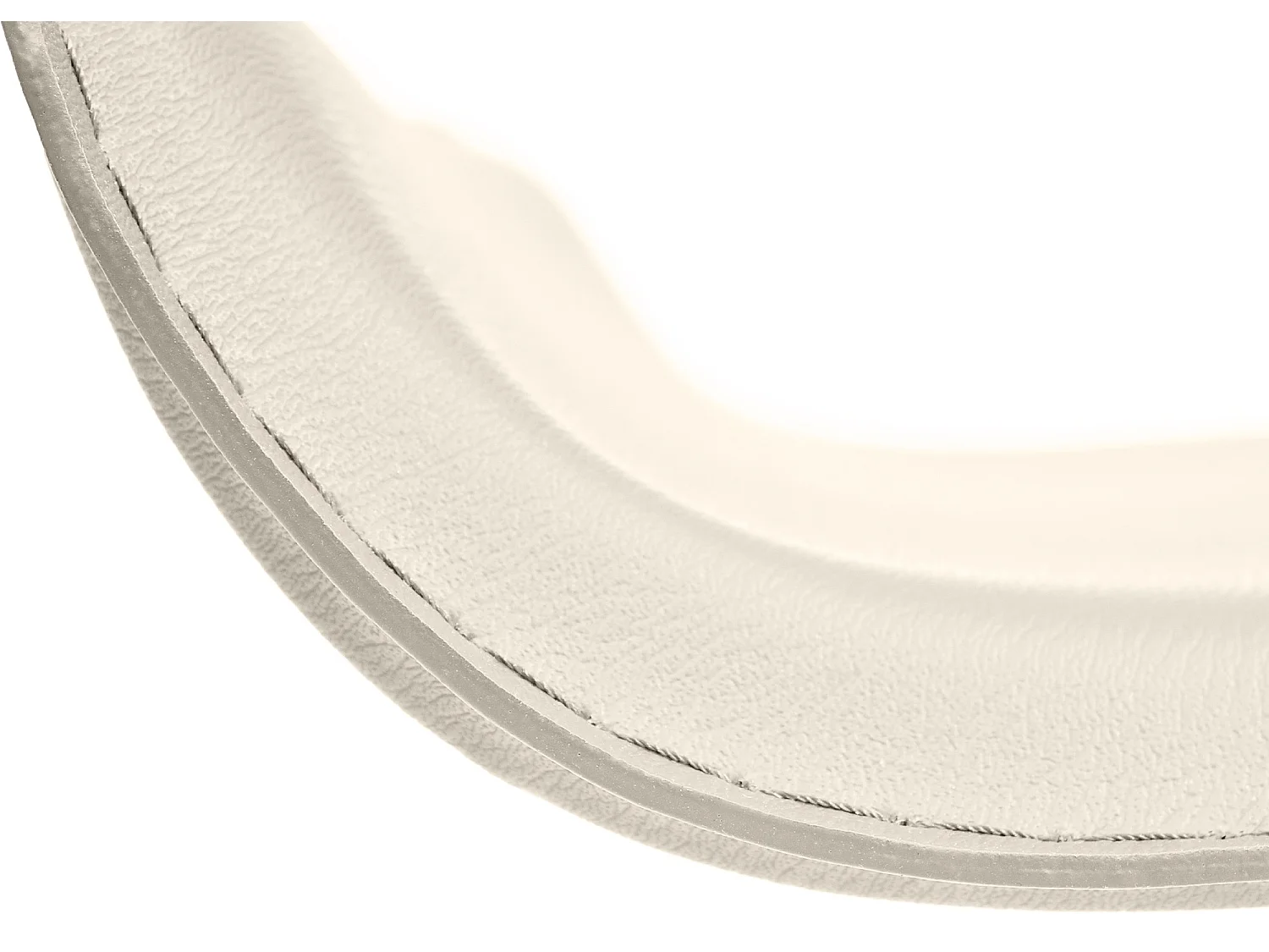 Tabouret de bar - Similicuir & Chrome - Crème - Dyn