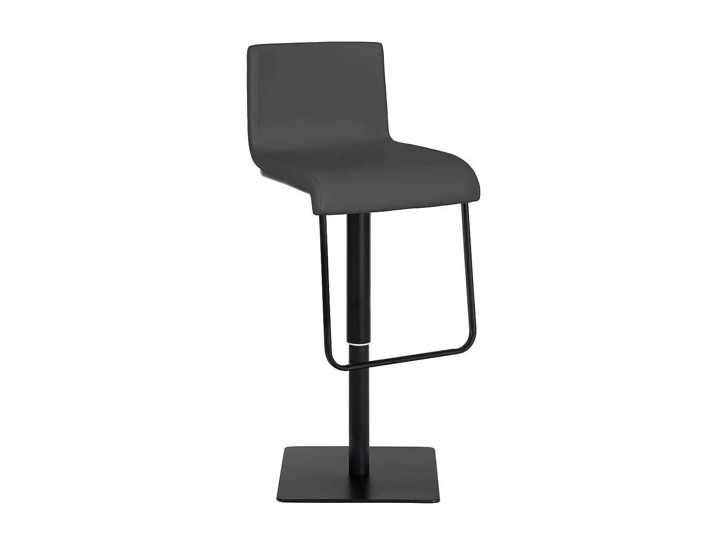Tabouret de bar - Similicuir & Noir - Gris - Limon