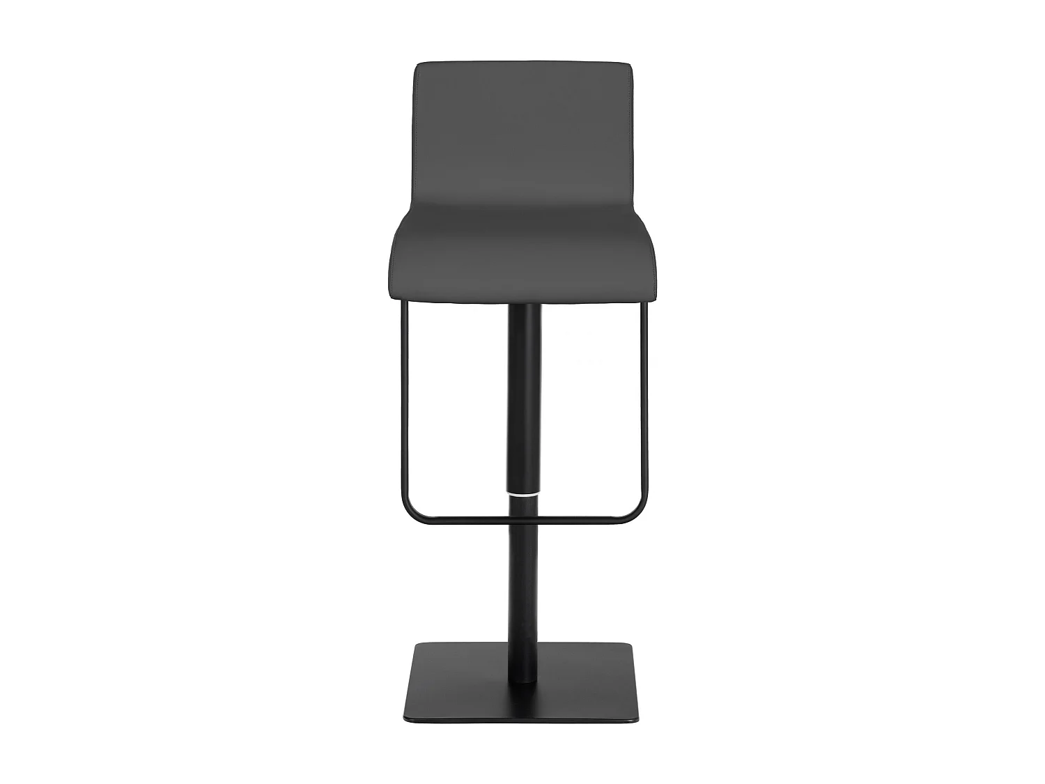 Tabouret de bar - Similicuir & Noir - Gris - Limon