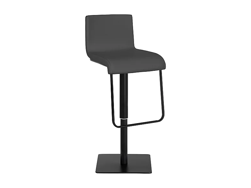 Tabouret de bar - Similicuir & Noir - Gris - Limon