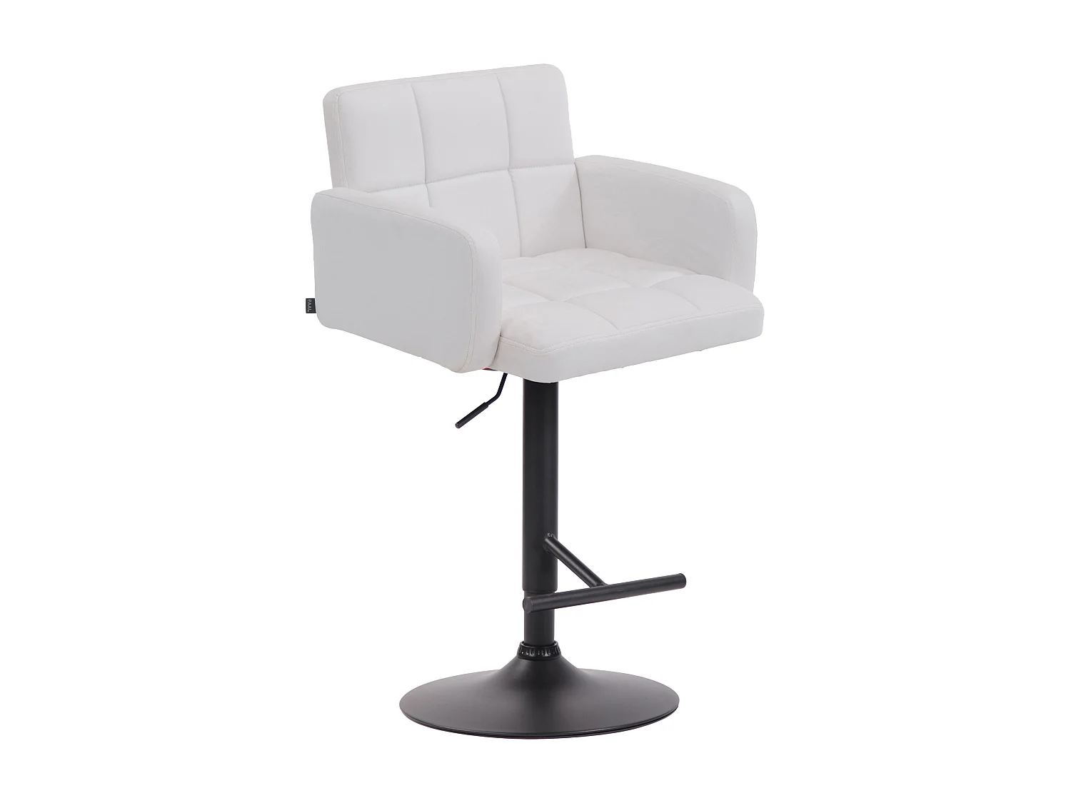 Tabouret de bar - Similicuir & Noir - Blanc - Los Angeles