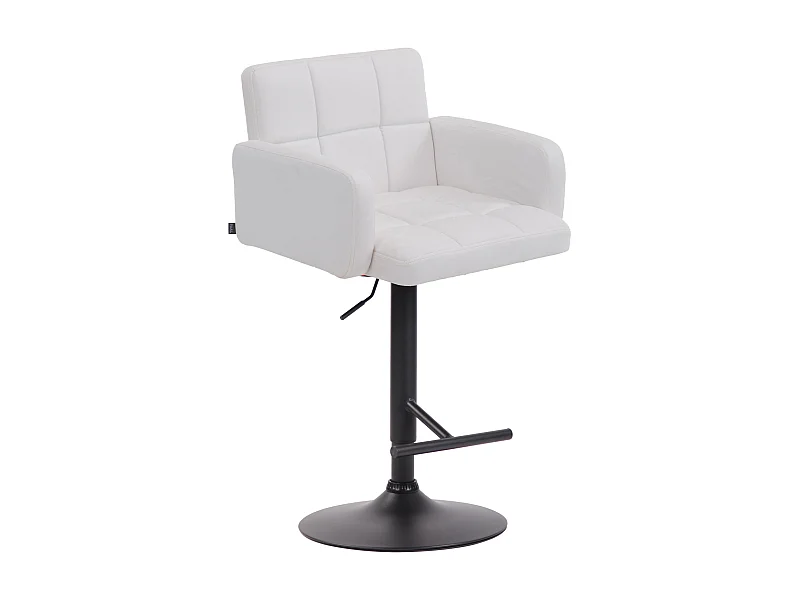 Tabouret de bar - Similicuir & Noir - Blanc - Los Angeles