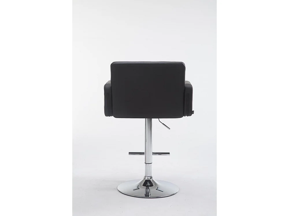 Tabouret de bar - Similicuir & Chrome - Noir - Los Angeles