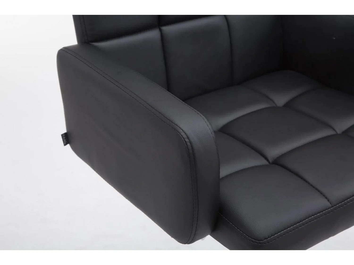 Tabouret de bar - Similicuir & Chrome - Noir - Los Angeles