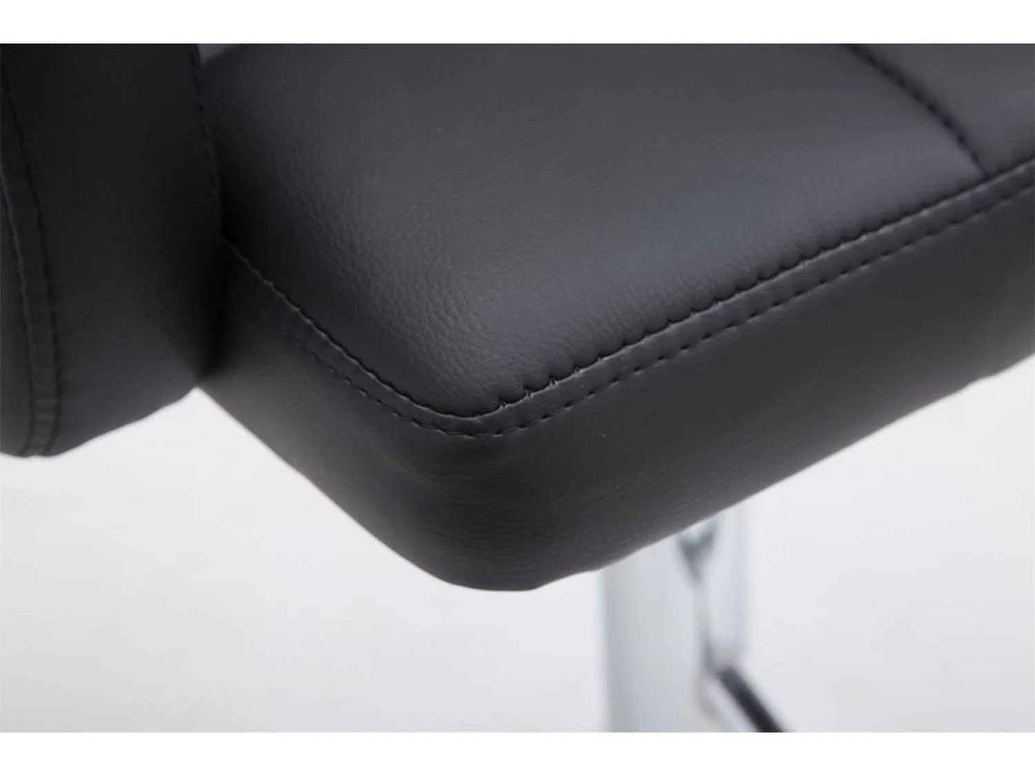 Tabouret de bar - Similicuir & Chrome - Noir - Los Angeles