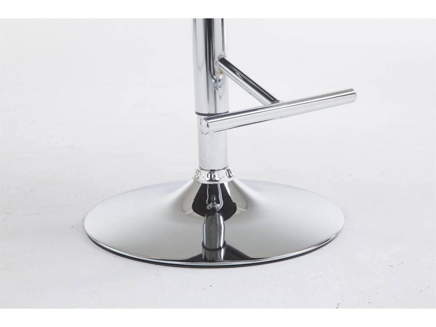 Tabouret de bar - Similicuir & Chrome - Noir - Los Angeles