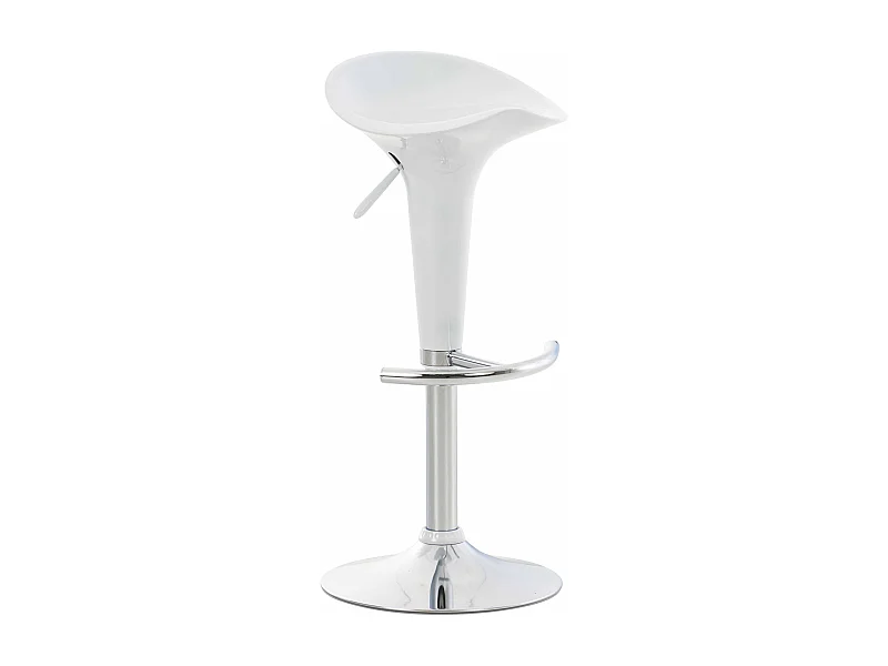 Tabouret de bar - Plastique - Blanc - Saddle