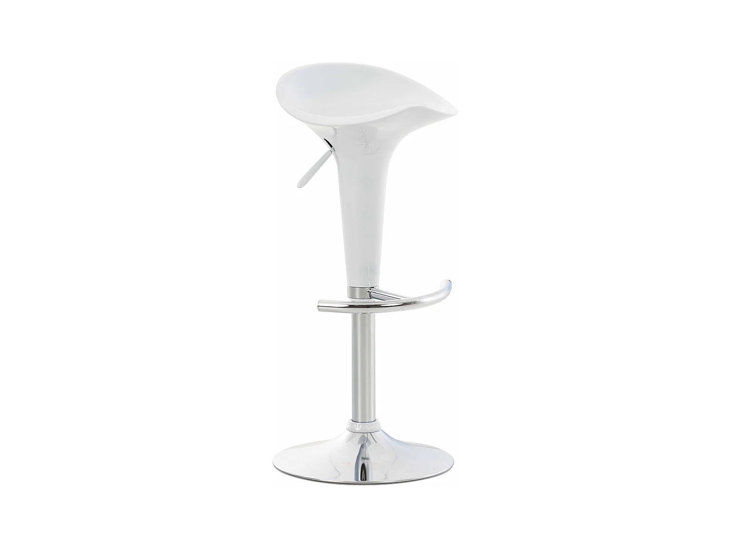 Tabouret de bar - Plastique - Blanc - Saddle