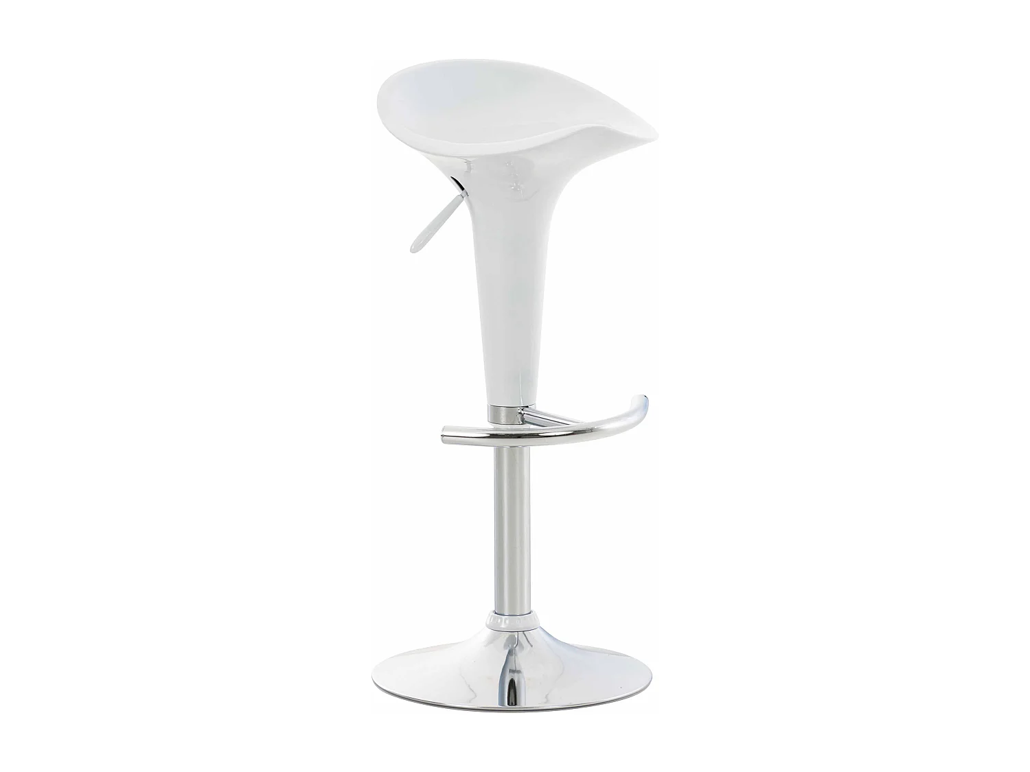 Tabouret de bar - Plastique - Blanc - Saddle