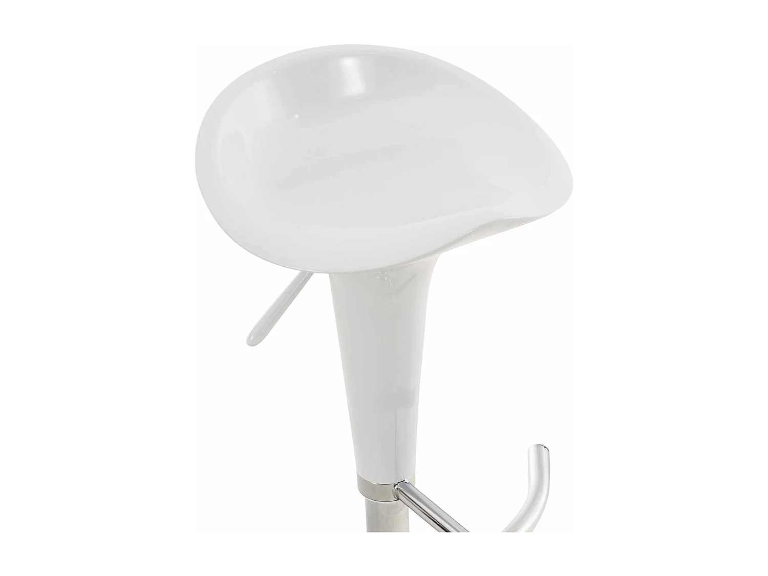 Tabouret de bar - Plastique - Blanc - Saddle