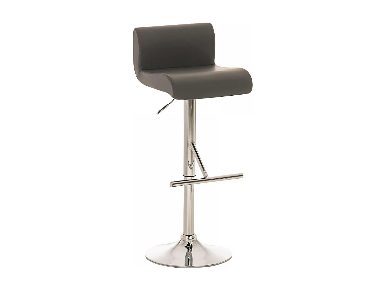 Tabouret de bar - Similicuir - Gris - California