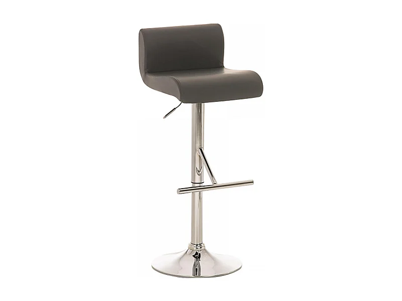Tabouret de bar - Similicuir - Gris - California