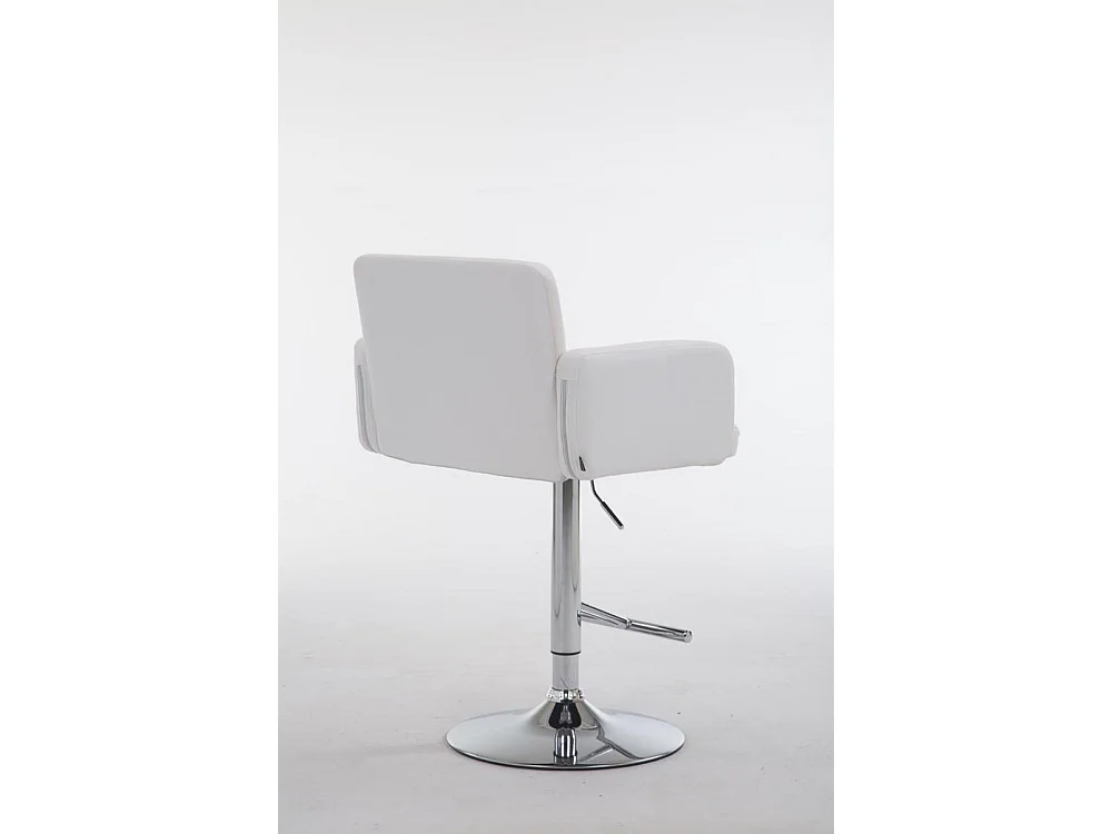 Tabouret de bar - Similicuir & Chrome - Blanc - Los Angeles