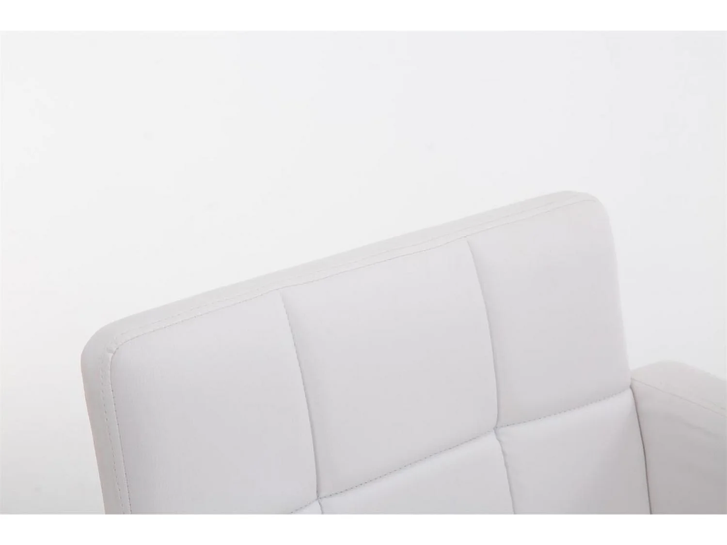 Tabouret de bar - Similicuir & Chrome - Blanc - Los Angeles