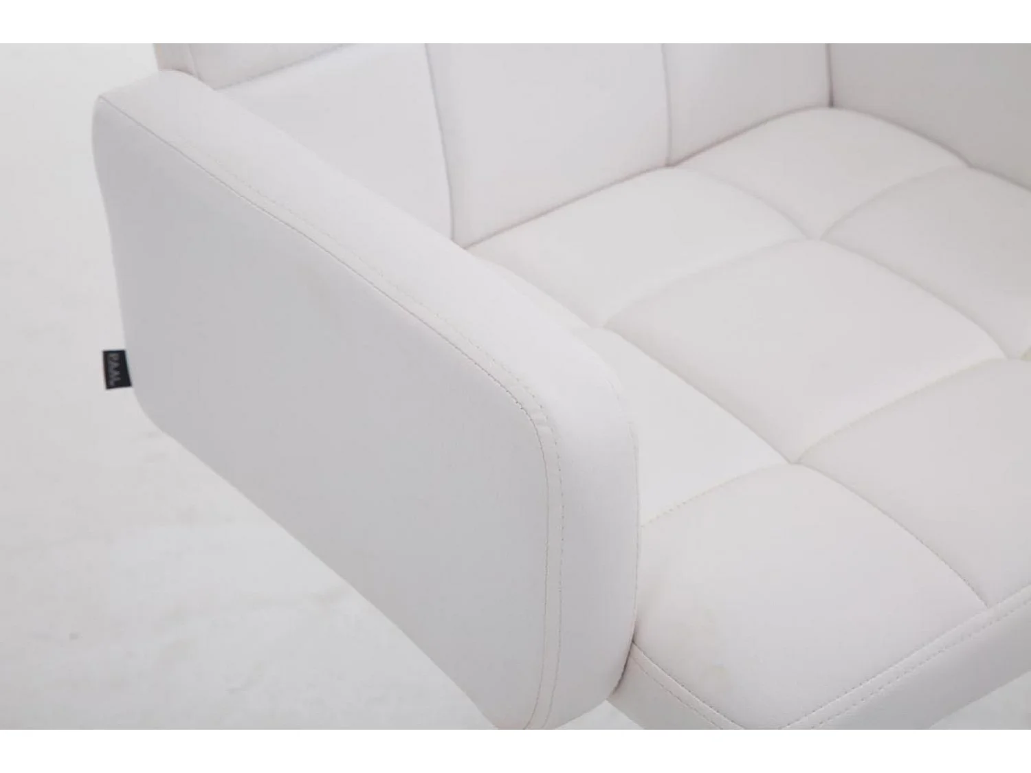 Tabouret de bar - Similicuir & Chrome - Blanc - Los Angeles