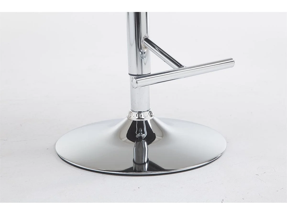 Tabouret de bar - Similicuir & Chrome - Blanc - Los Angeles