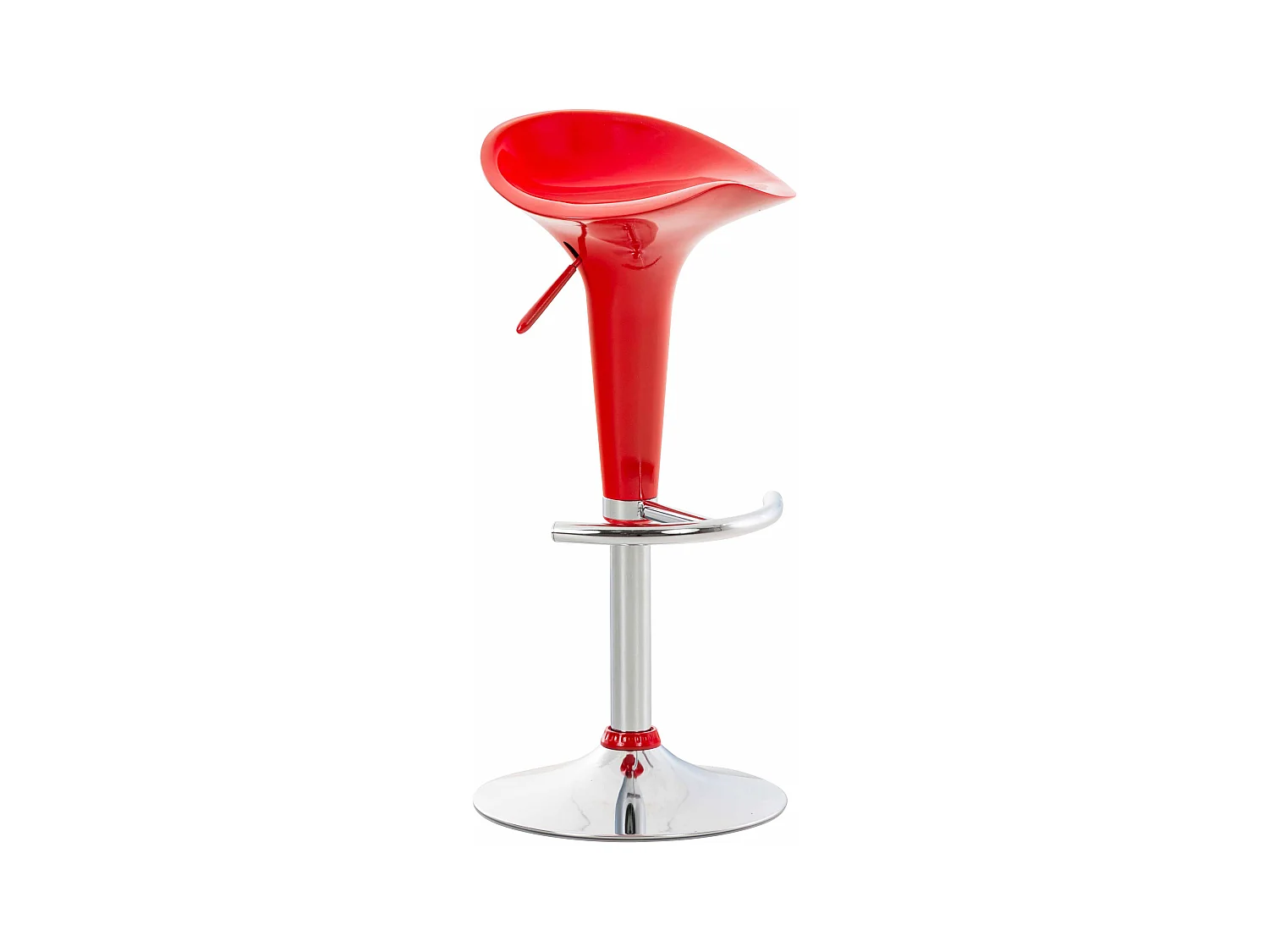 Tabouret de bar - Plastique - Rouge - Saddle