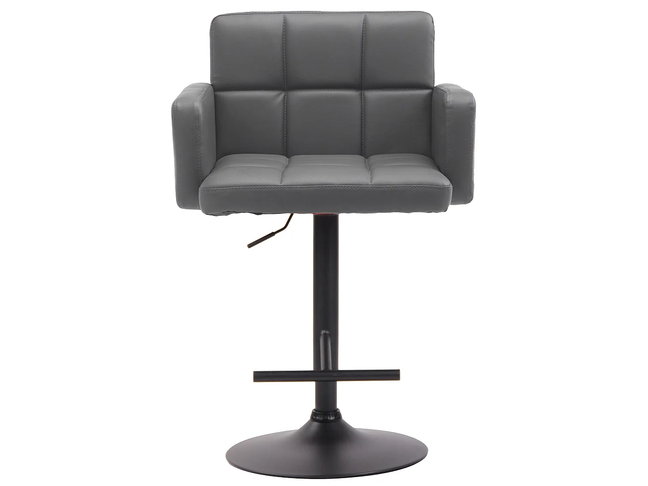 Tabouret de bar - Similicuir & Noir - Gris - Los Angeles