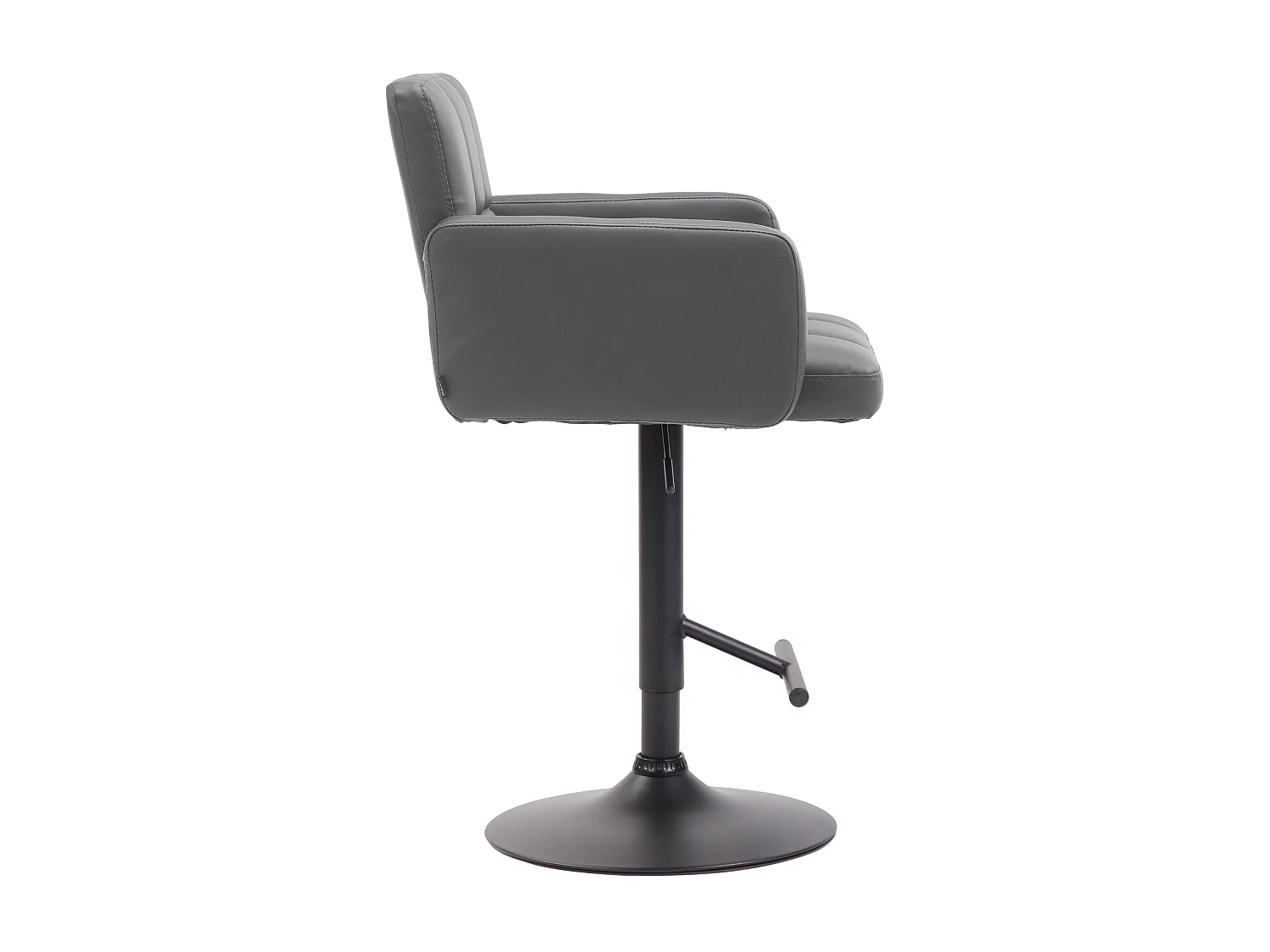 Tabouret de bar - Similicuir & Noir - Gris - Los Angeles